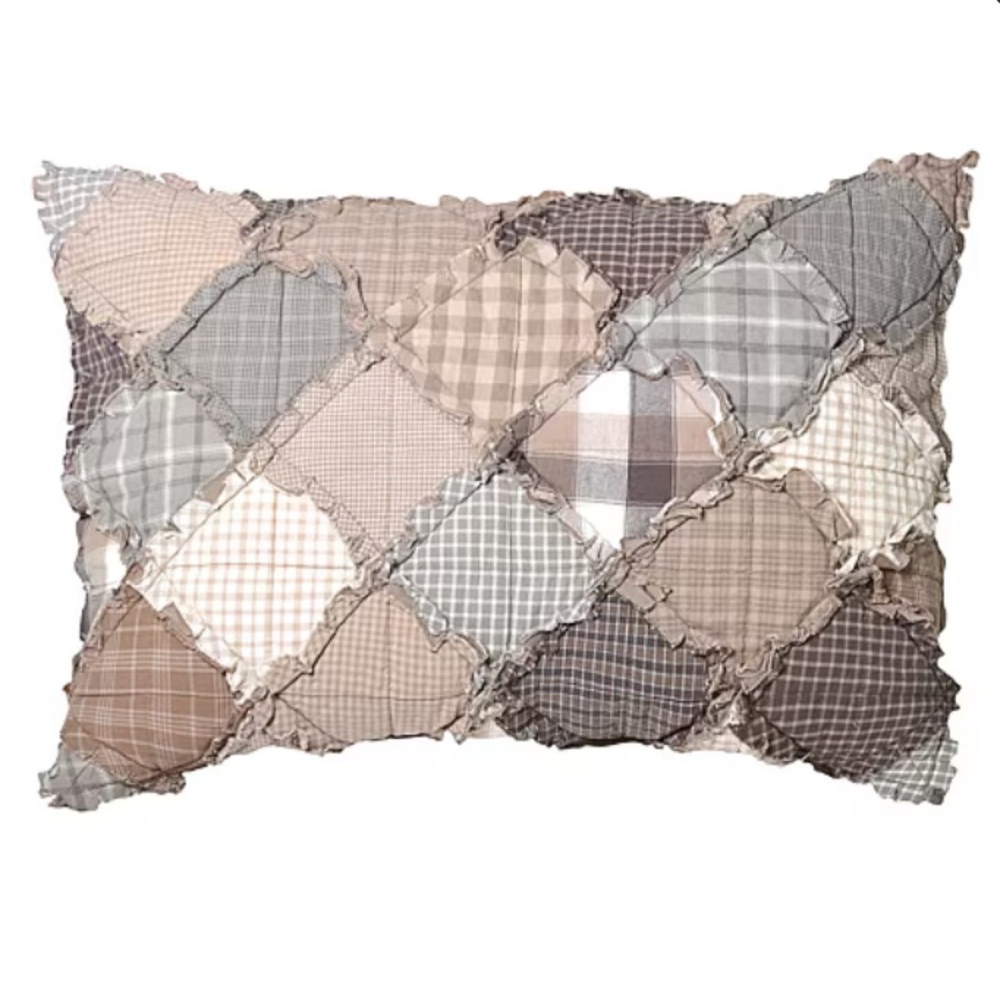 Donna Sharp Smoky Mountain Pillow Shams Set Of Two in Taupe/Grey